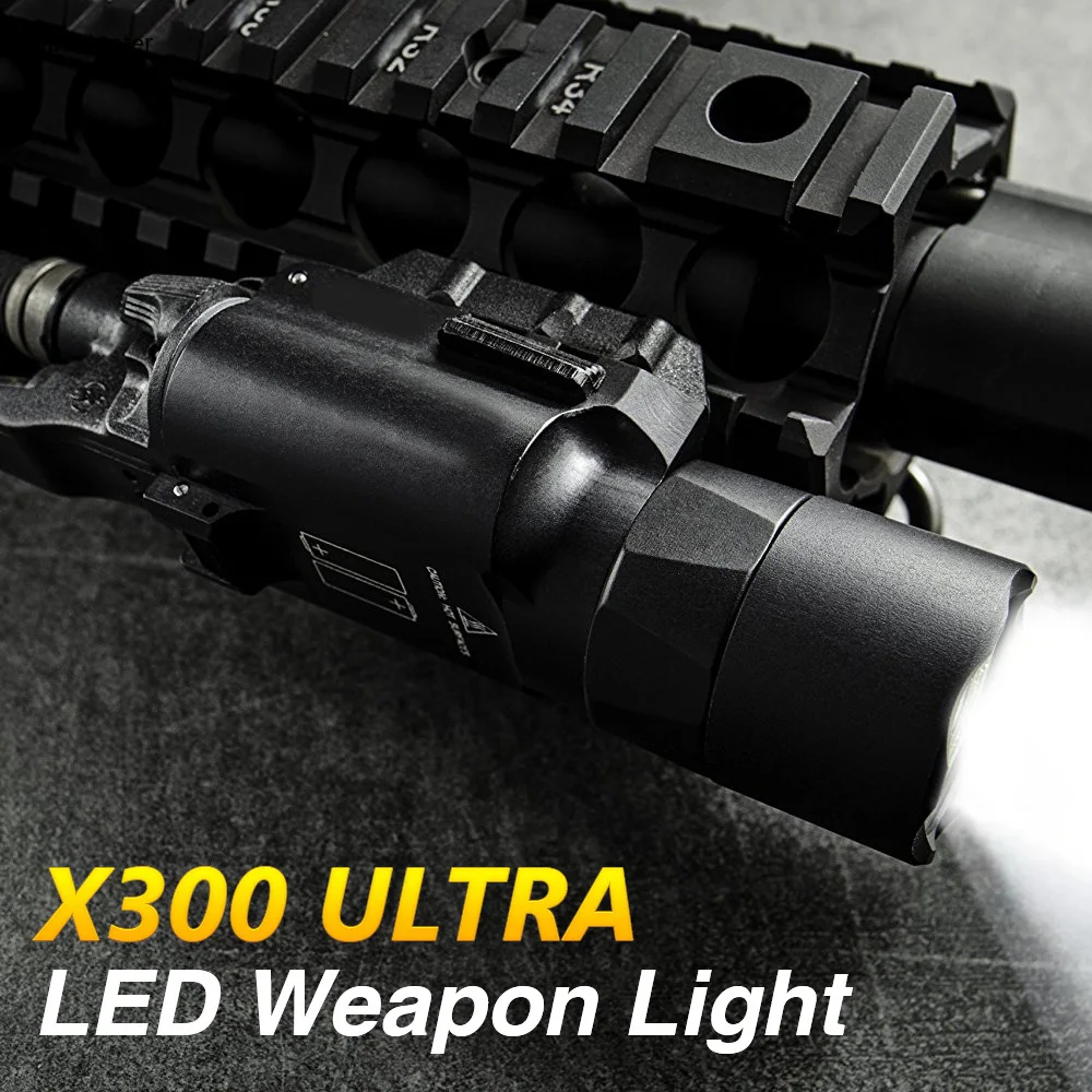 

Factory Sell Tactical X300 Ultra LED Weapon Light Pistol Lanterna Airsoft Flashlight with Picatinny Rail for Hunting gz150040