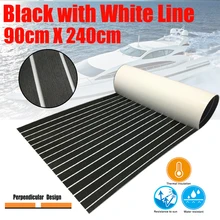 EVA искусственный тик настил для лодки морская яхта пол ковер с клейкой Gule 90x240 см черный в белом лодка аксессуары