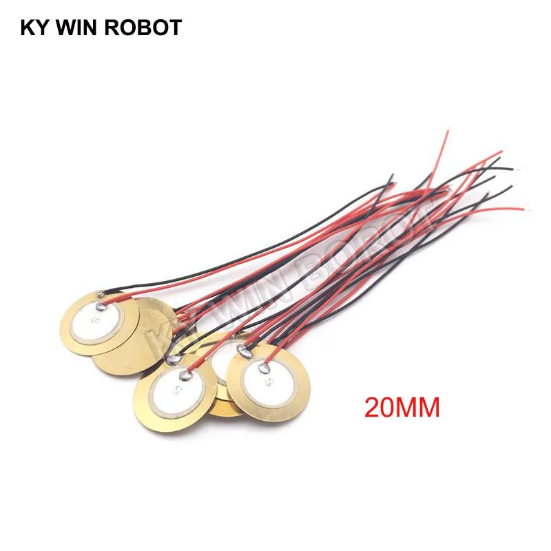 10 Pcs Piezoelectric Piezo Ceramic Wafer Plate Dia 20mm For Buzzer Loudspeaker