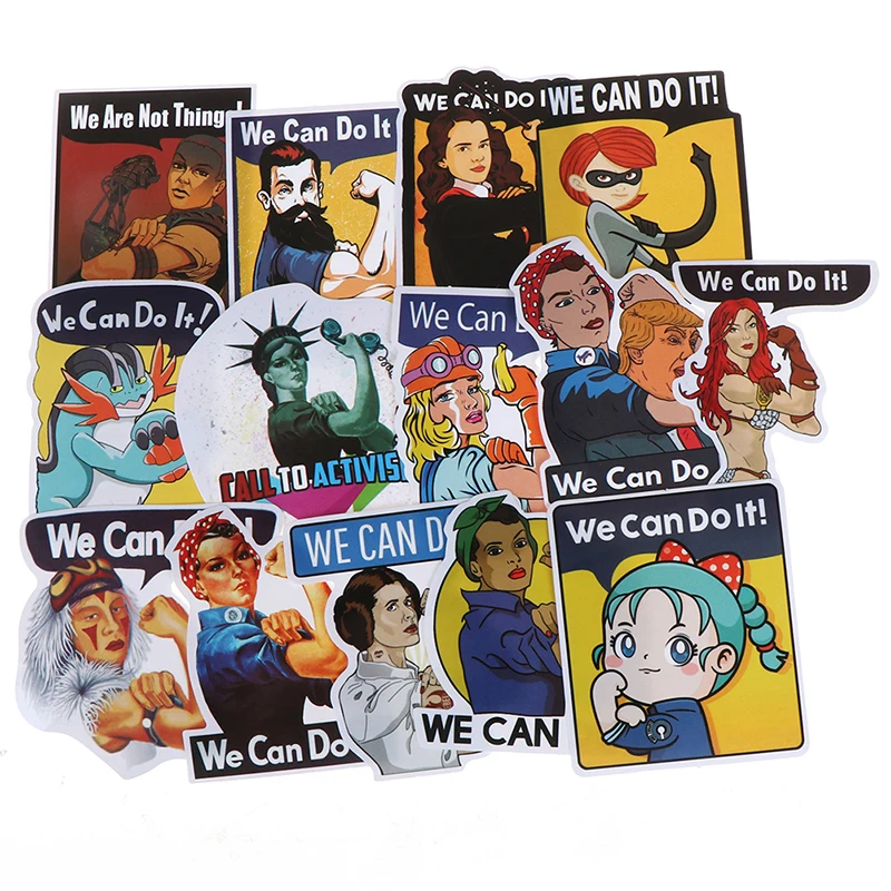 

14Pcs Funny Trump Stickers Laptop Skateboard Home Car Styling Vinyl Decals