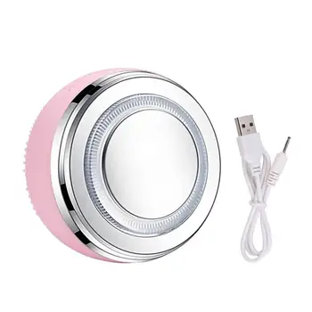 

Sonic Vibration Face Brush Cleaning Silicone Facial Cleaner Ems Led Photon Face Massager Skin Rejuvenation Acne Removel
