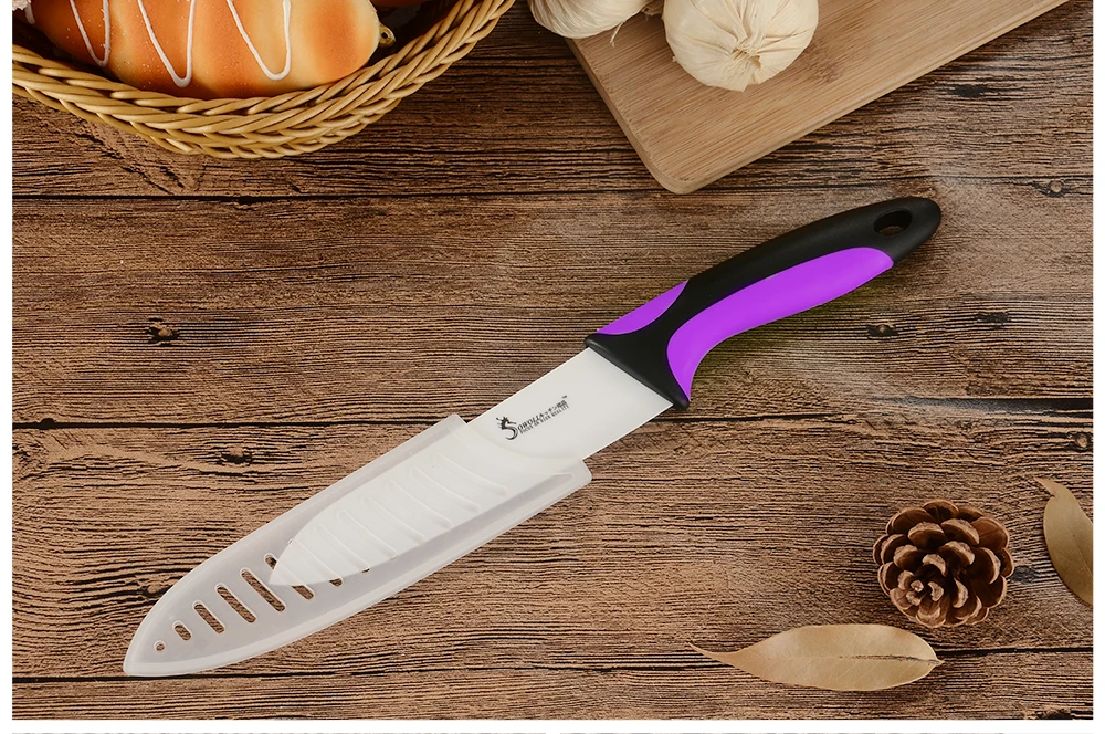 SOWOLL 3,4, 5,6 дюймов нож для нарезки овощей, керамический нож шеф-повара с черным лезвием, кухонные ножи, набор из 4 предметов, пять цветов на выбор