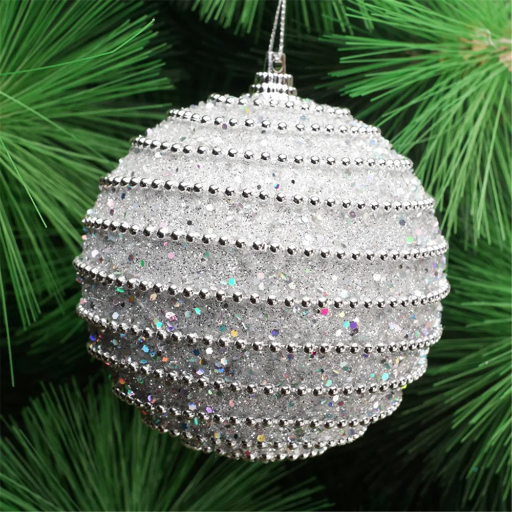 Рождественский горный хрусталь, блестящие шарики, орнамент с рождественской елкой, украшение 8 см, шары для Рождества