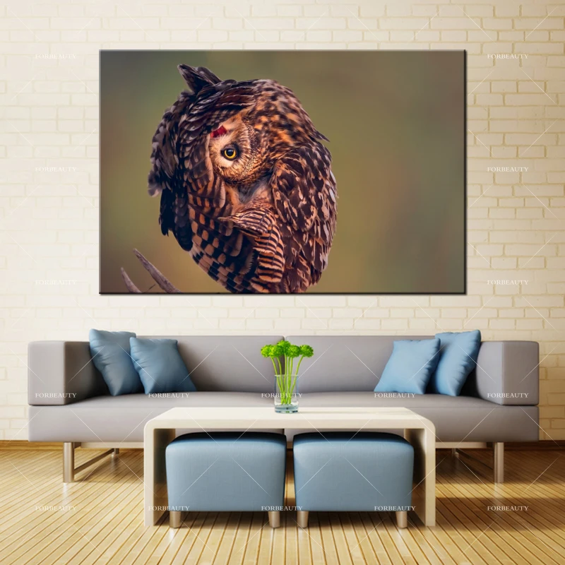 Forbeauty холст живопись настенное искусство owl_predator_bird_камуфляжная печать