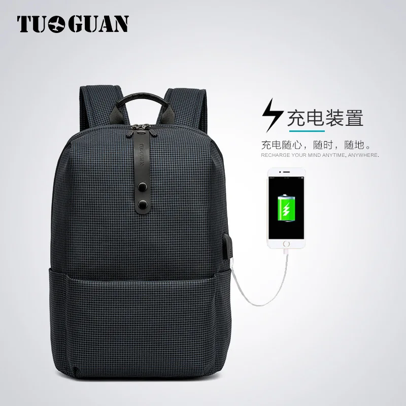

Tu guan Europe And America Popular Brand Backpack Men And Women Schoolbag Charging USB Charging Backpack Backpack