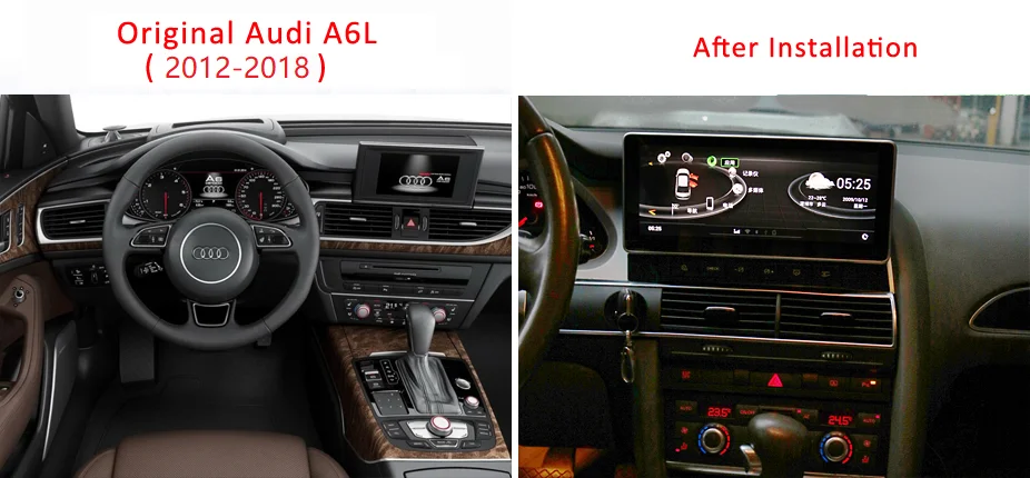 8," Android 4+ 64G сенсорный экран для Audi A6L 2012- с wifi gps навигацией Мультимедиа стерео плеер
