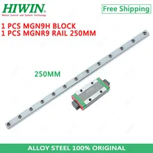 Hiwin Bloque deslizante de carro largo para impresora 3D, carril lineal de aleación de acero, MGN9, 9mm, 250mm, MGN9H, Envío Gratis