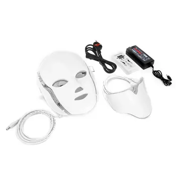 

LED 7colors Light Microcurrent Facial Mask Machine Photon Therapy Skin Rejuvenation Facial Neck Mask Whitening Electric Device