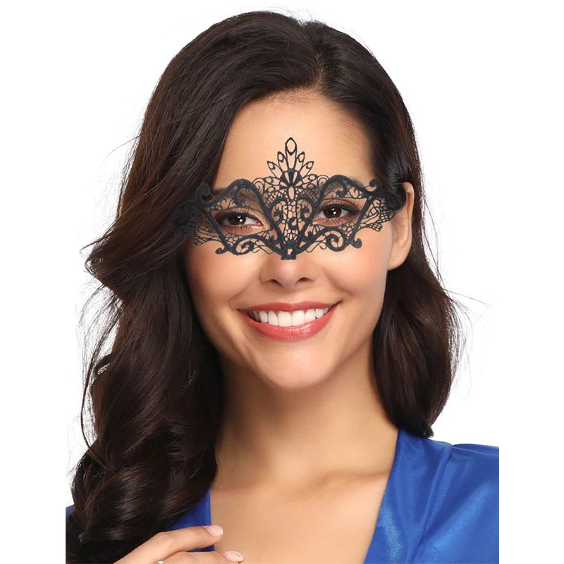 Valentine s Day Black Enchanting Lace Eye Mask Sex Accessories Hollow Out Sexy Women Halloween Mask