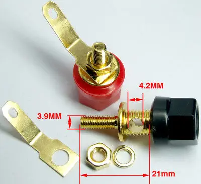 

DHL/EMS 200 Gilt Binding Post TO Banana plug Speaker Cable Test-A8
