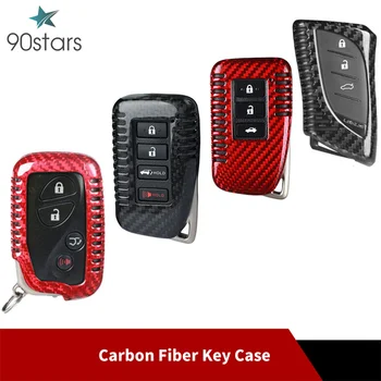 

T-carbon Carbon Fiber Car Key Cover Shell for Lexus NX GS RX IS ES GX LX RC 200 250 350 450H 300H Key Case Keychain Accessories