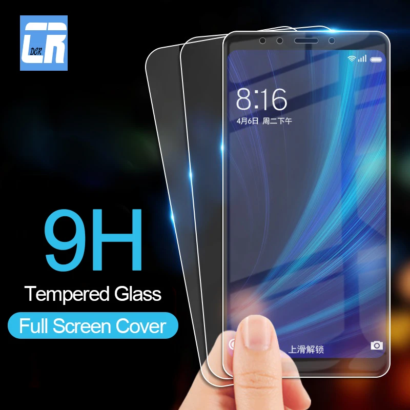 Защитное стекло 9H с полным покрытием для Xiaomi Redmi 6 7a 5a 5s plus закаленное Note 5A 3 4x6 Pro S2
