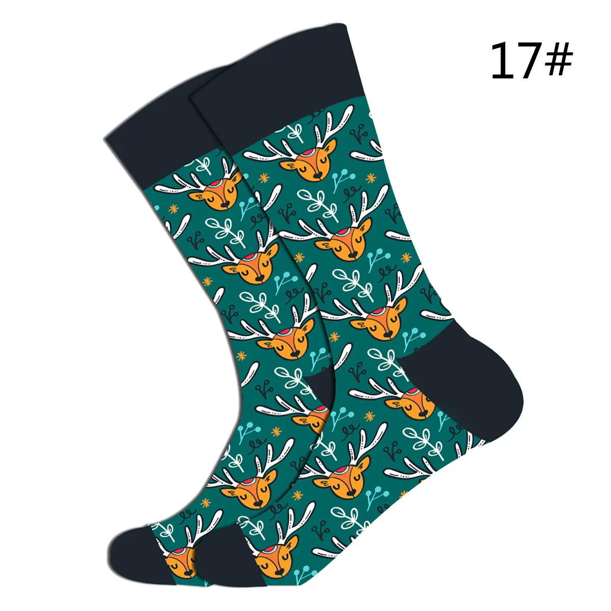 1 пара осенне-зимних теплых носков для мужчин и женщин, рождественские носки со снеговиком, забавные носки, подарок для женщин, Calcetines Meias - Цвет: 1