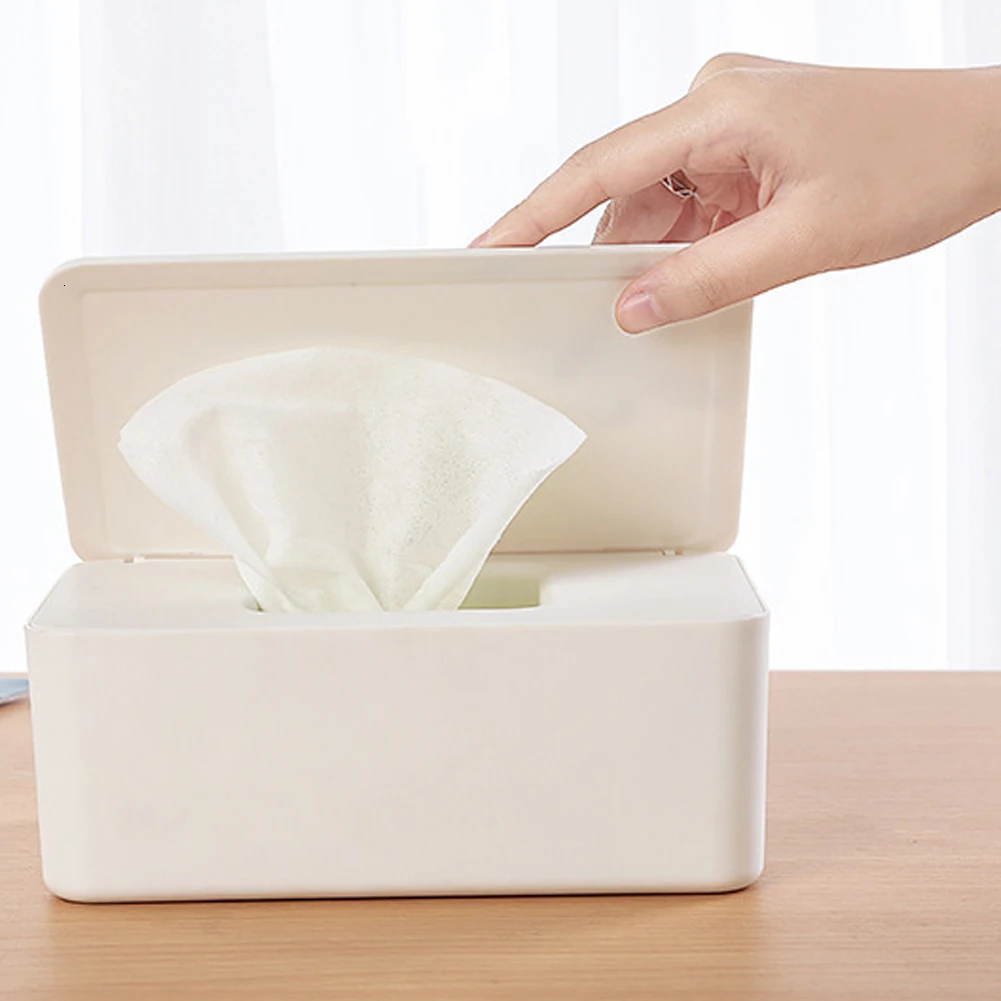 Wet Tissue Box Desktop Seal Baby Wipes Paper Storage Box Household Plastic Dust-proof With Lid Tissue Box For Home Office