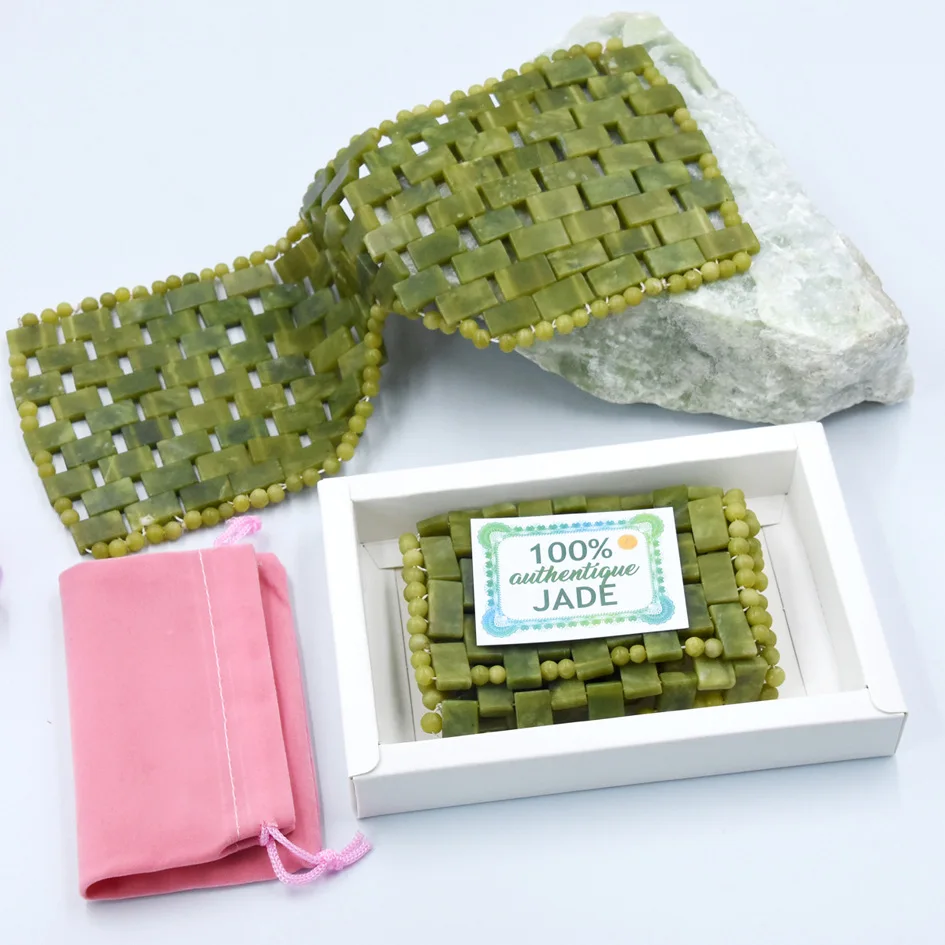 

1Set Natural Jade Eye Mask Cooling Jade Sleep Eye Mask Massager Therapy Jade Stone Anti Aging Shade Cover Relaxation Gift