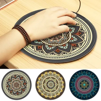 

Vintage Bohemian Round Computer 3D Carpet Mouse Pad Mat Mousepad Anti Slip for Office PC Gaming LOL Overwatch CS GO Pubg
