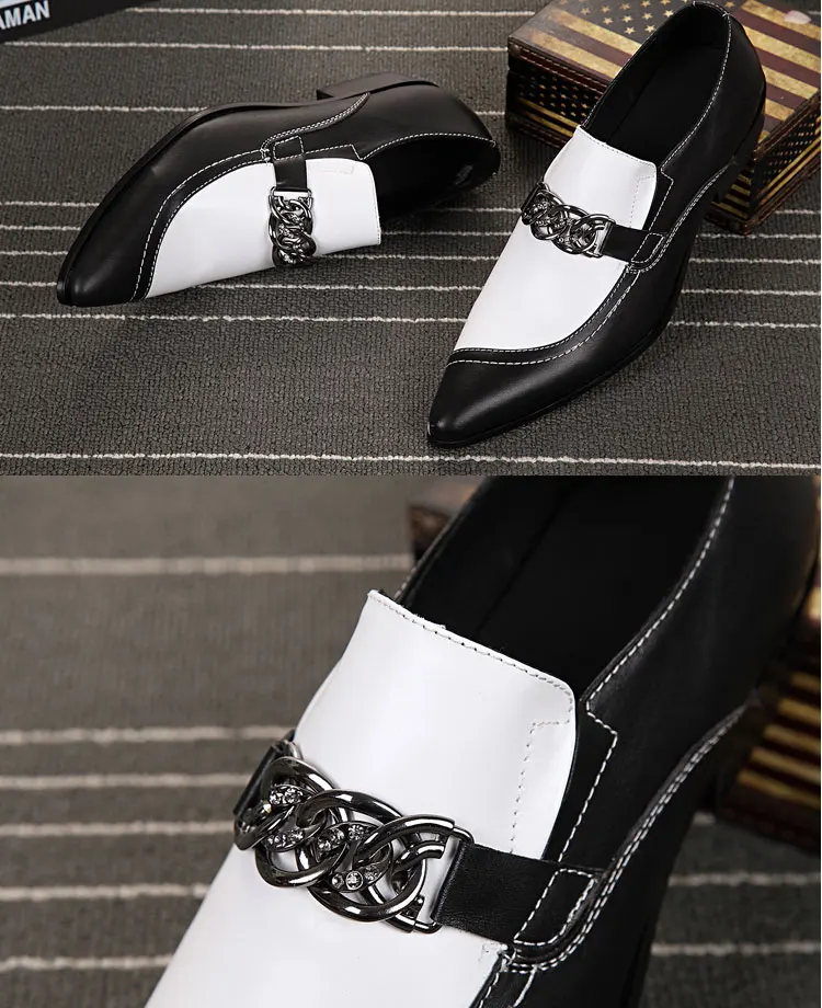 Herrenschuhe im britischen Stil, elegante, spitze Schuhe aus echtem Leder, formelle Anzugschuhe, modische Schuhe für junge Männer, ideal für den Sommer, das Büro, Hochzeiten und besondere Anlässe. – Detail 4