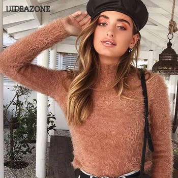 

Turtleneck Women Sweater Computer Knitted Full Sleeve Female Pullovers Ladies Slim Fit Knitting Sweater Knit Casual Streetwear