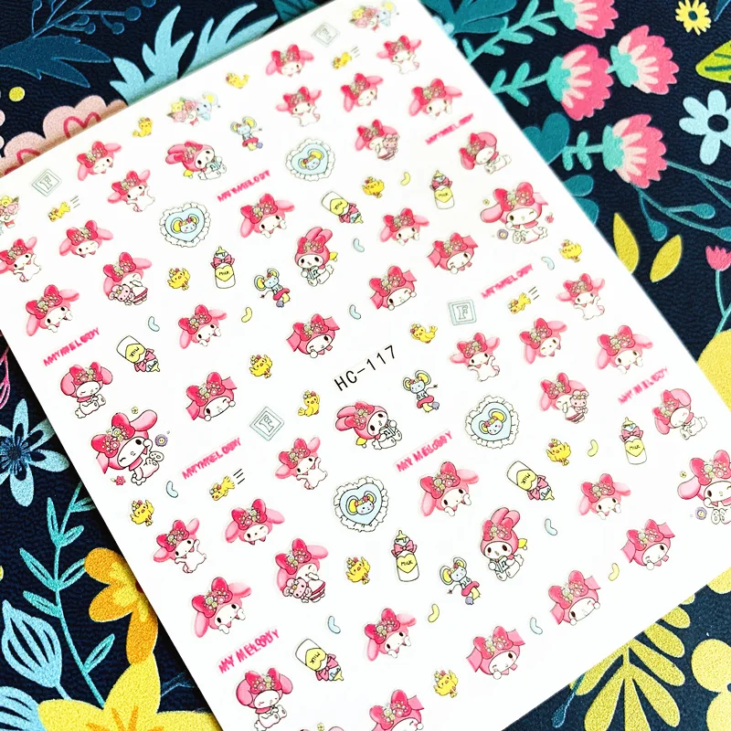 

Newest HC-117 Cartoon lion mouse 3d nail art sticker nail decal stamping export japan designs rhinestones decorations