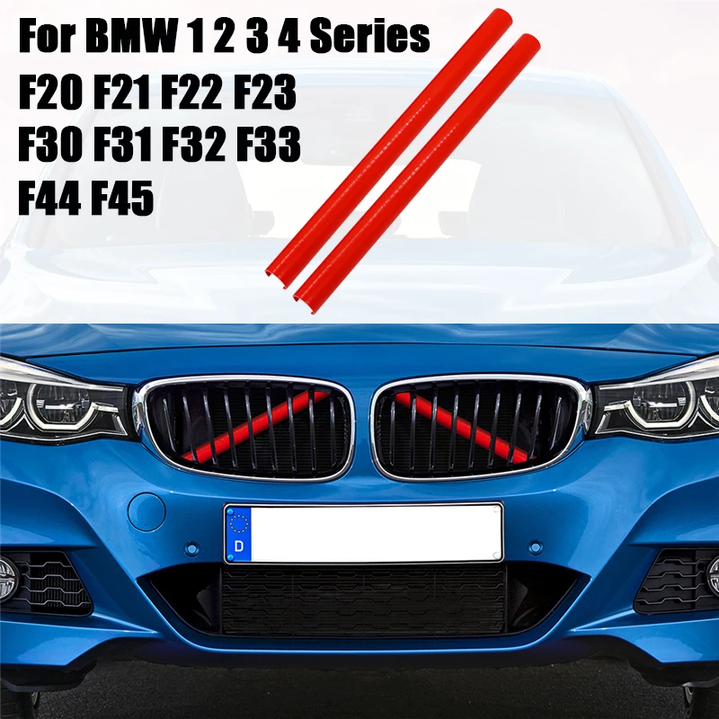 Double Line Front Kidney Grille Hood Grills For BMW F21 F20 1 Series 2011 - 2014 Matte Gloss Black Grill Grille Car Accessories car air vent cover