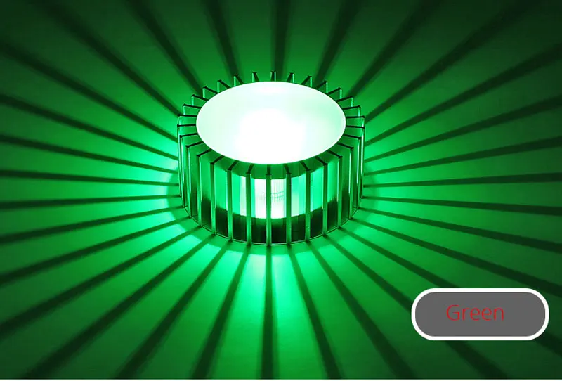 Green Точечный светодиодный rgb пятно света rgb LED-светильник светодиодный спот он 3 ватт проход Светильник Красочные коридор лампа прихожей светильник поверхностного монтажа - Испускаемый цвет: Green