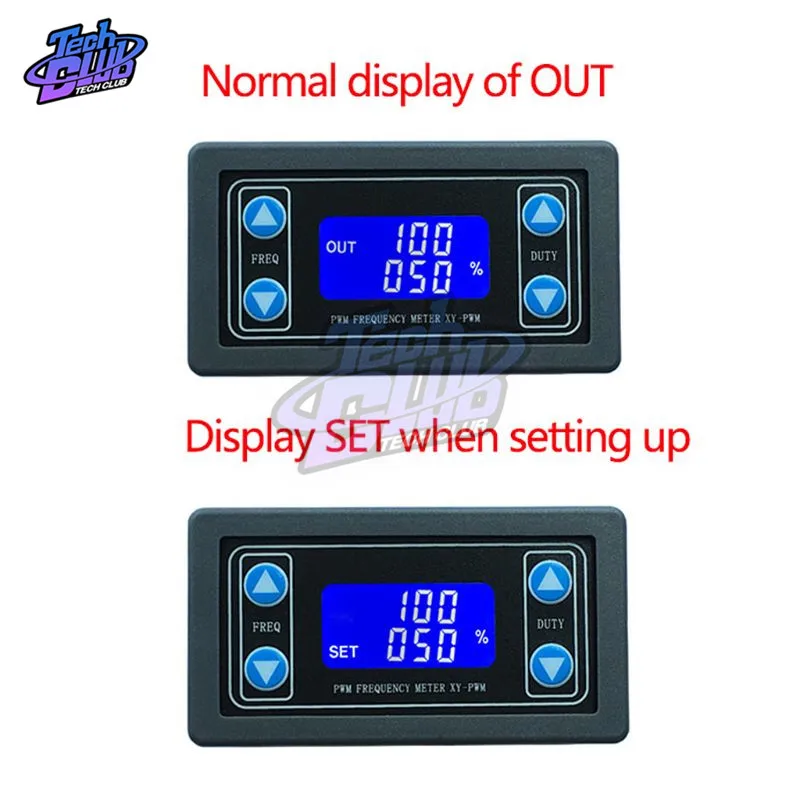 1Hz-150KHz LCD Digital Display PWM Signal Generator 1-Channel PWM Pulse Frequency Duty Cycle Adjustable Square Wave Generator 2