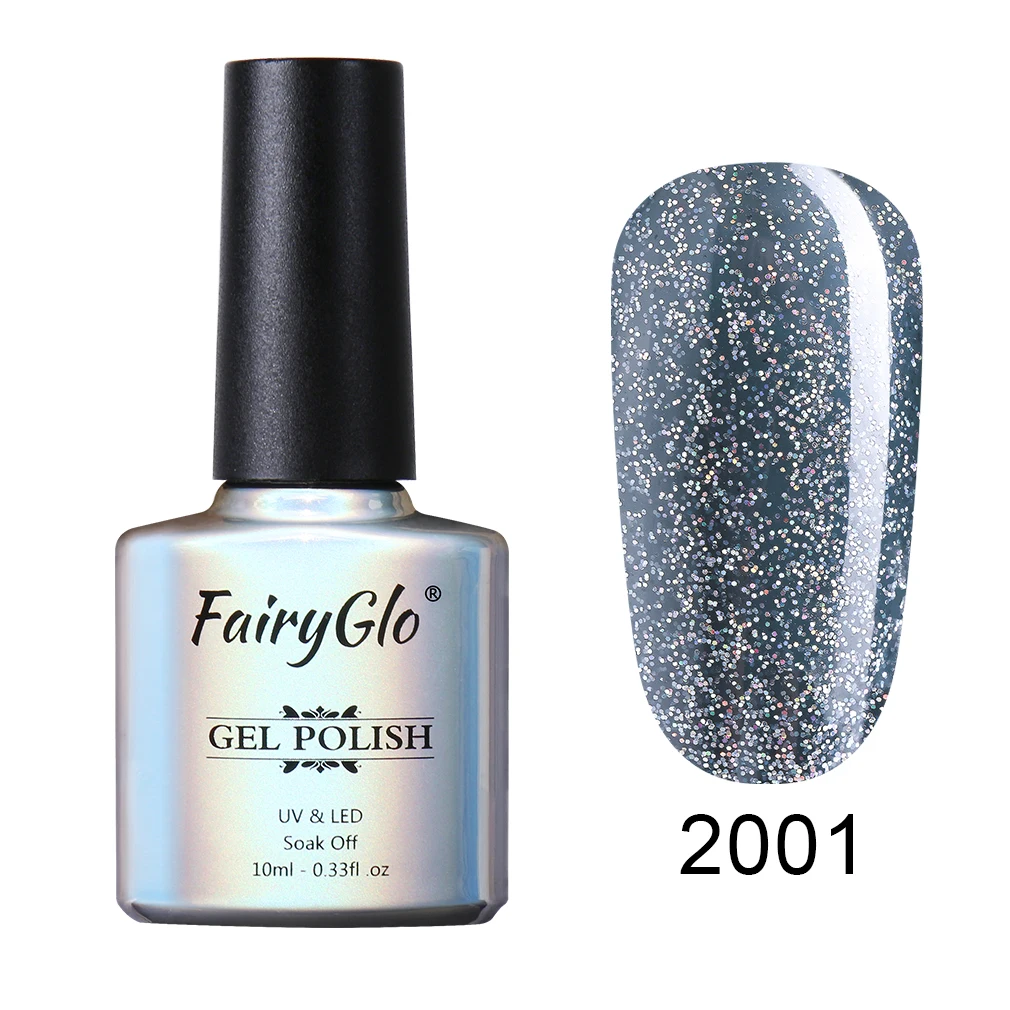 2001 FairyGlo био-Гели Soak Off УФ светодиодный ошейник из черных бриллиантов Гель-лак для ногтей, Лаки грунтовка гель лак для ногтей УФ гель lacuqer Маникюр нейл-арта - Цвет: 2001