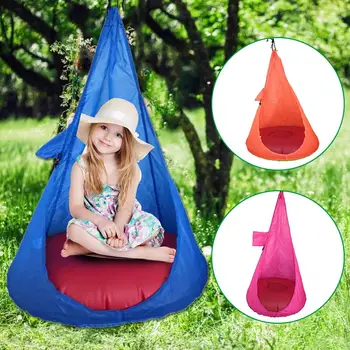 

Home Child Durable Hammock Chair Kids Swing Pod Comfortable Hanging Seat Hanging Chair For Indoor And Outdoor Use Drop Shipping