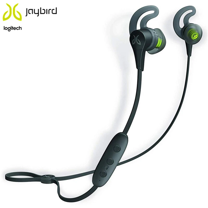 Зеленый Беспроводные спортивные наушники с Bluetooth от logitech Jaybird X4, время воспроизведения 8 часов, водонепроницаемые, для занятий спортом, подходят для музыки и звонков, Мобильная гарнитура - Цвет: Зеленый