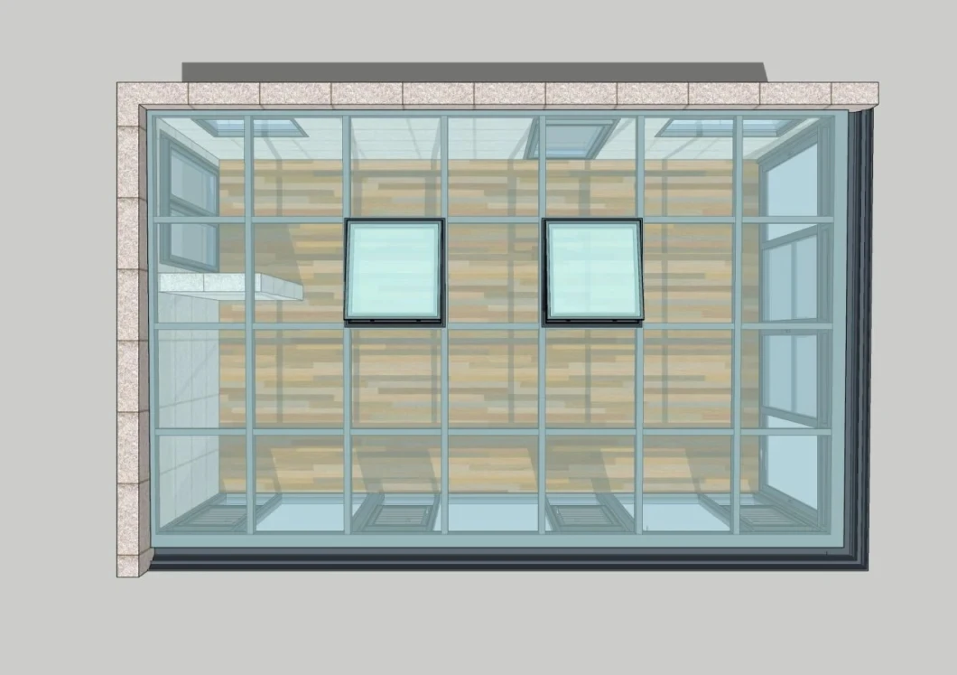 Aluminum Alloy Cover Frame Modern Glass Houses Veranda Sunroom With Tempered Glass winter garden