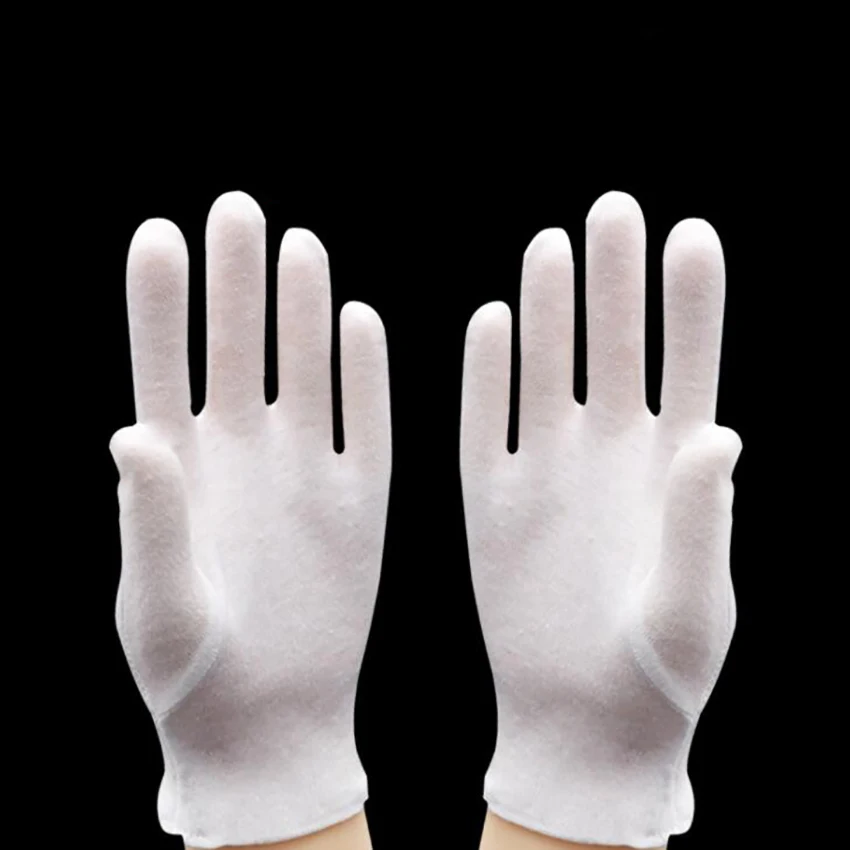 Work Gloves Protective Gloves Cotton Gloves Antistatic Gloves 1 Pair For Coin Jewelry Inspection Driver