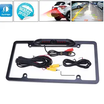 

License Plate High Sensitive 170°Angle 8 Infrared LEDs Universal Rear View Camera Security Camcorder Backup Camera for Truck Car