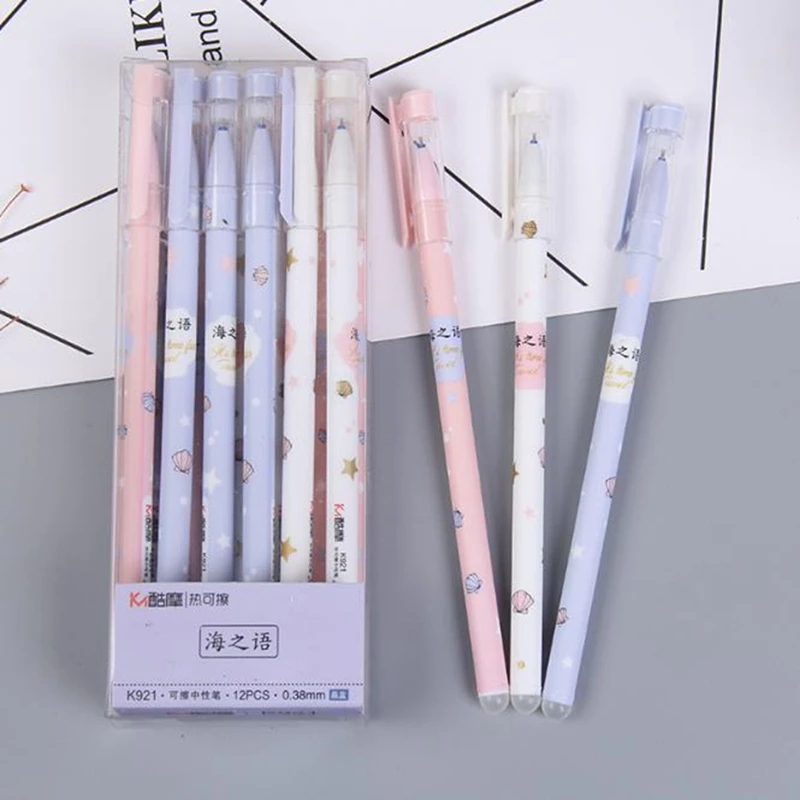 

3/6Pcs/Set 0.38mm Erasable Pen Refill Rod Washable Handle Blue Ink Magic Gel Pen for School Office Writing Supplies Stationery