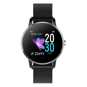 

Y9 Smart Watch Men Waterproof Slim Metal Body Strap Replaceable Heart Rate Monitor Blood Pressure Smartwatch Women