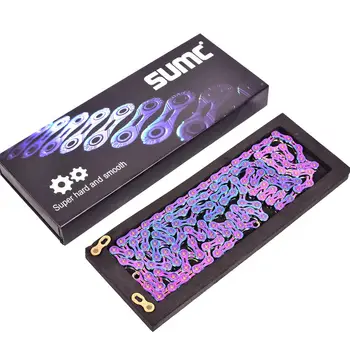 

SUMC Bike Chain X9 X10 X11 X12 Bicycle Chain for SHIMANO 8/9/10/11/12 Speed Road MTB Crankset 8 9 10 11 12s 116L 126L Hollow Oco