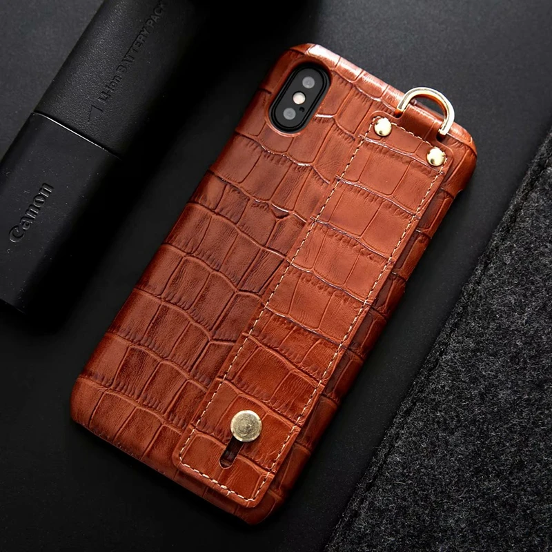 Чехол с ремешком из натуральной крокодиловой кожи для iphone 11 Pro Max, настоящая кожаная сумка для iphone X XS XR XS Max 6 6s 7 8 Plus