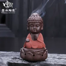 

Ceramic Buddha Statue Incense Burner Stove Sandalwood Home Decor Coil Budda Ornaments Buddhist Bunner Modern Sculptures