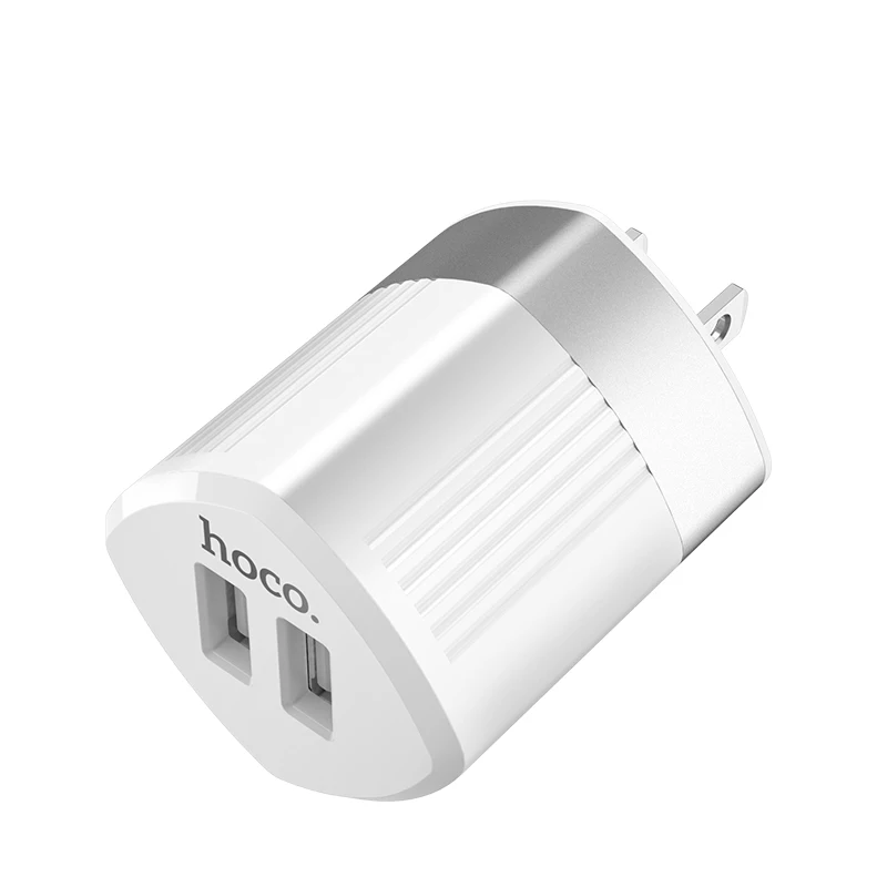 HOCO C55, 20 шт./лот,, 5 В, 2,4 А, USB зарядное устройство для iPhone 11 Xs Max, США, вилка, настенное зарядное устройство, адаптер для samsung, Xiaomi, huawei