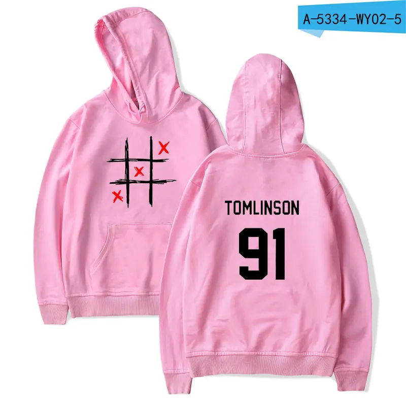 Kpop Harajuku Tomlinson One Direction, толстовки, толстовка, Весенняя женская, для мальчиков и девочек, модные толстовки, толстовка, повседневная одежда - Цвет: Pink