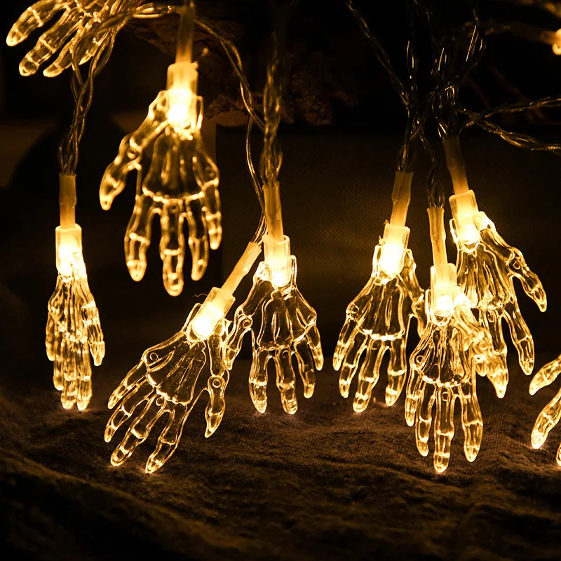 2020 2 м 10 Led тыквенный фонарь Хэллоуин призрак фестиваль украшение лампа солнечный