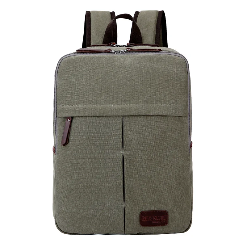 

Foreign Trade Korean-style Retro Solid Color Canvas Backpack Travel STUDENT'S Backpack Computer Bag 15-Inch AliExpress