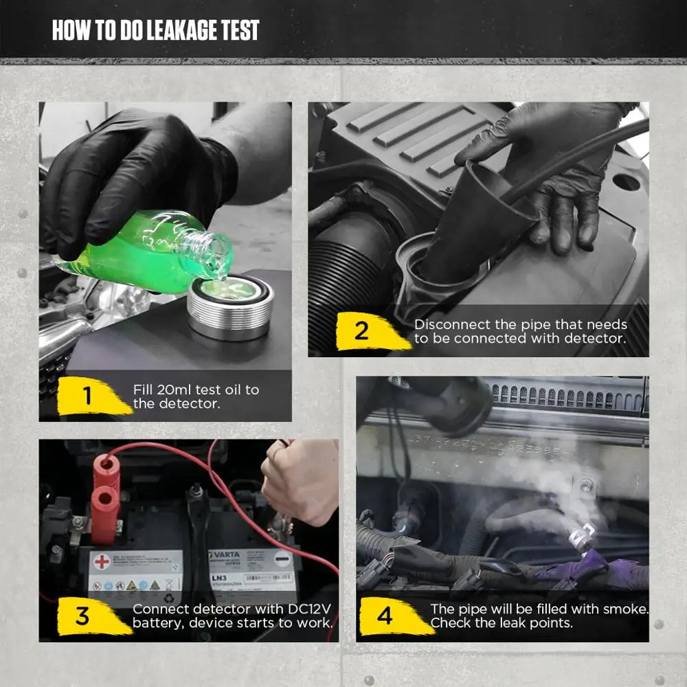 Оригинальный Автомобильный детектор дыма AUTOOL устройство для обнаружения утечки