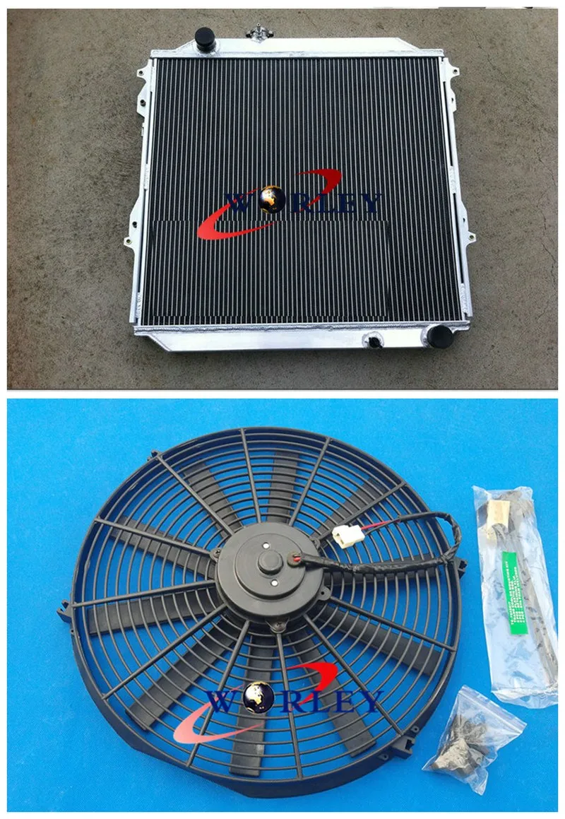 Радиатор + вентилятор для 1996-2002 Toyota 4runner Hilux Surf KZN185 и Prado KZJ90 KZJ95 3.0L 1KZ-TE TD TDiC Diesel MT 97 98 99