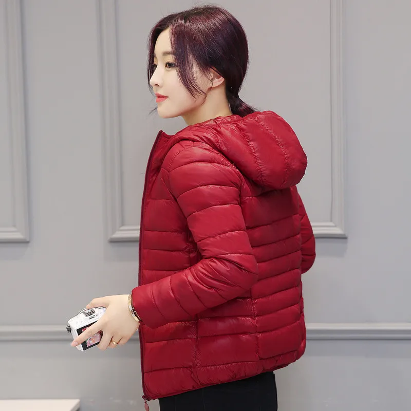 BUY Ultralight Plus Size Thin Down Jacket Women Winter Slim Short