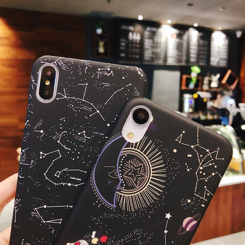 Чехол Heyytle Starry Sky для iPhone 7 8 Plus 6 6s 5 SE планета Луна Чехол для iPhone X XS MAX XR Ультратонкий чехол Coque