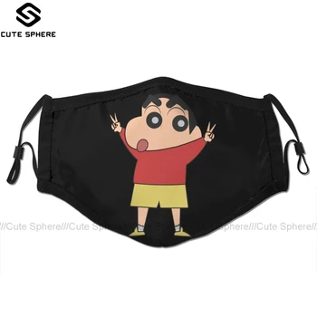 

Shin Chan Mouth Face Mask Shin Chan For President Facial Mask Fashion Funny with 2 Filters for Adult