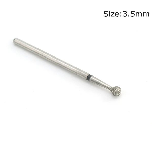 Black 3.5mm 1 шт. Алмазный шариковый роторный фреза для маникюра, ногтей, сверло для кутикулы, электрические пилочки для ногтей, инструменты для удаления геля - Цвет: Black 3.5mm