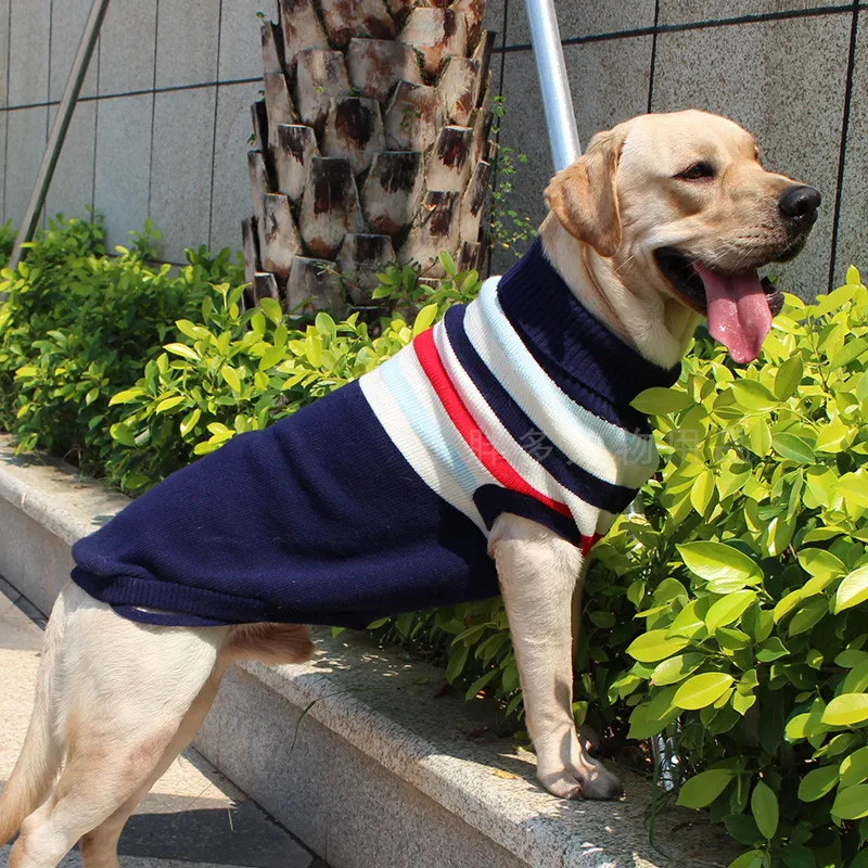 Мягкая теплая вязаная одежда для собак средних и больших размеров, сохраняет тепло и комфорт вашей собаке/кошке(S59