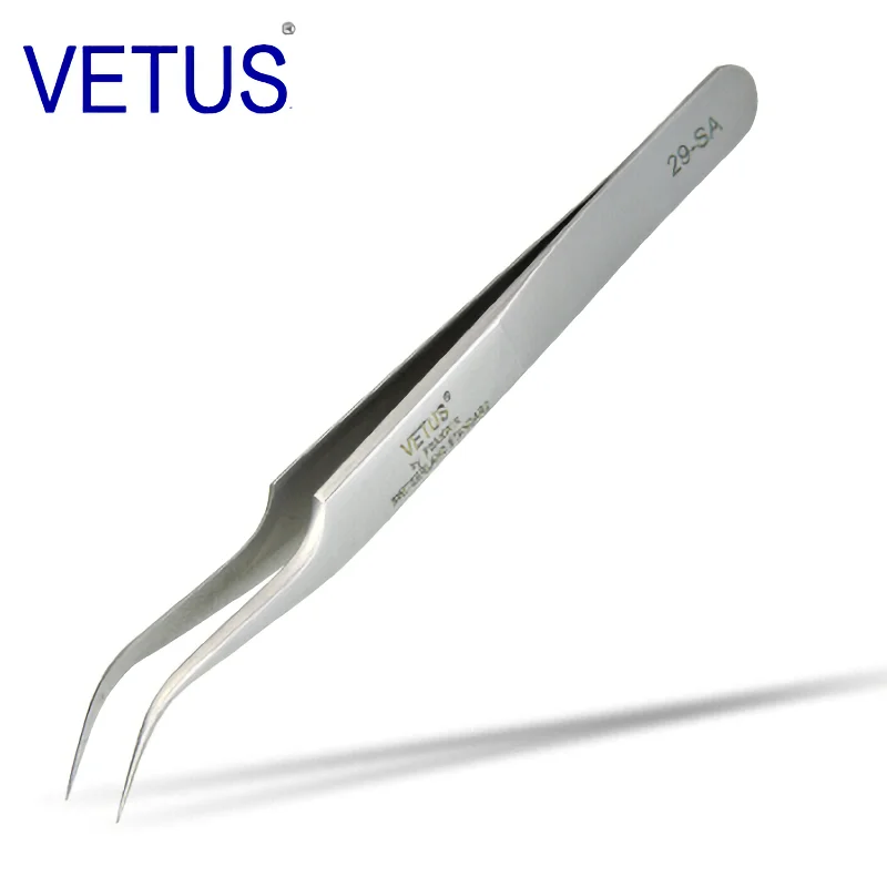 

VETUS Original 29-SA Tweezers Hyperfine High Precision Non-magnetic Anti-acid Pincers Eyelashes Grafting Manicure ESD Forceps