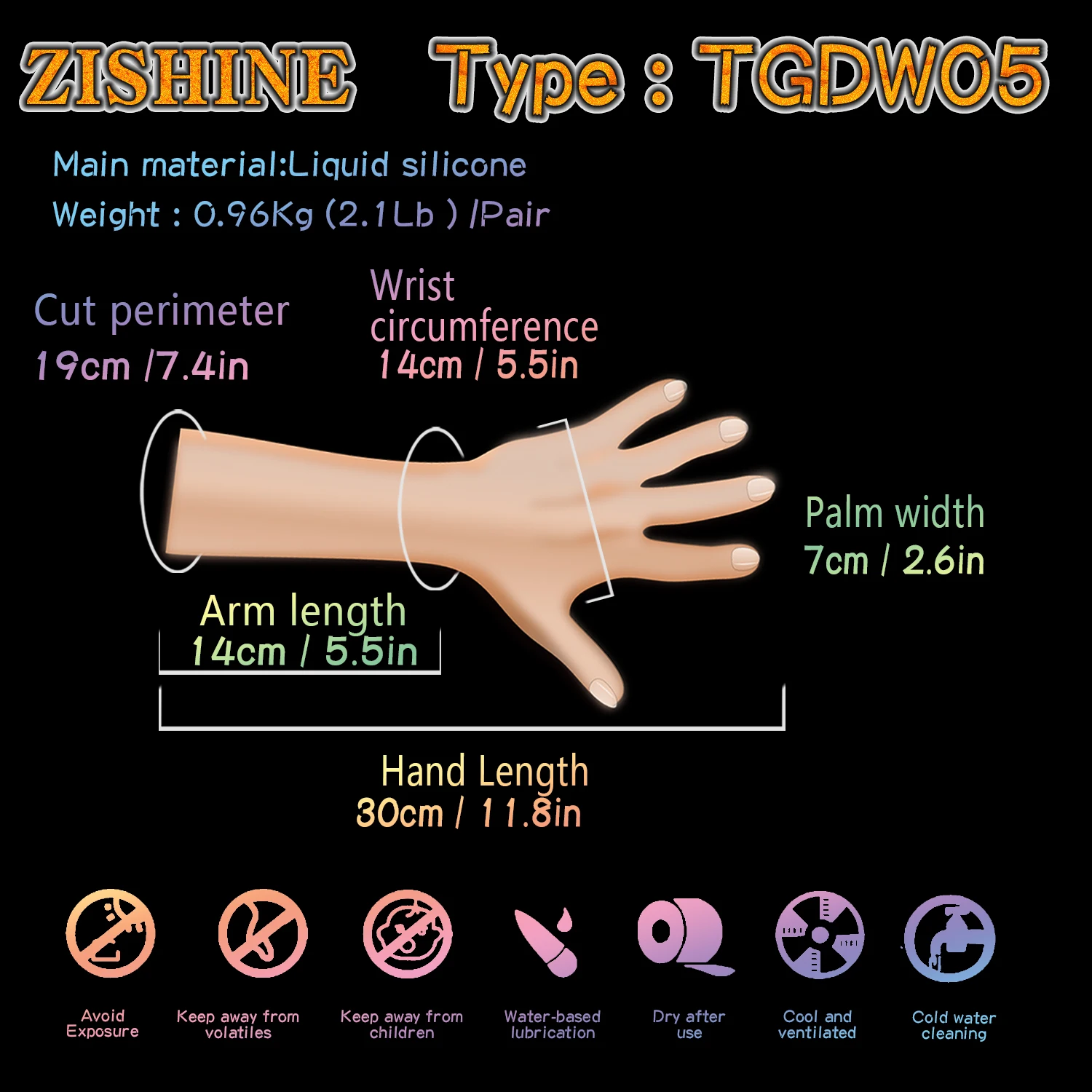 Female Hand Model Lifelike Fake Liquid Silicone Mannequin Hands For Manicure Art Jewelry Display Sketch Practice Zishine TGDW05